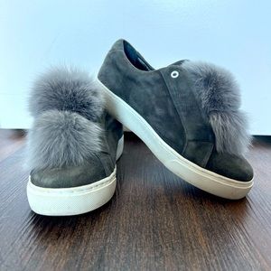 Here Now Pom Suede Shoes-Size 8.5